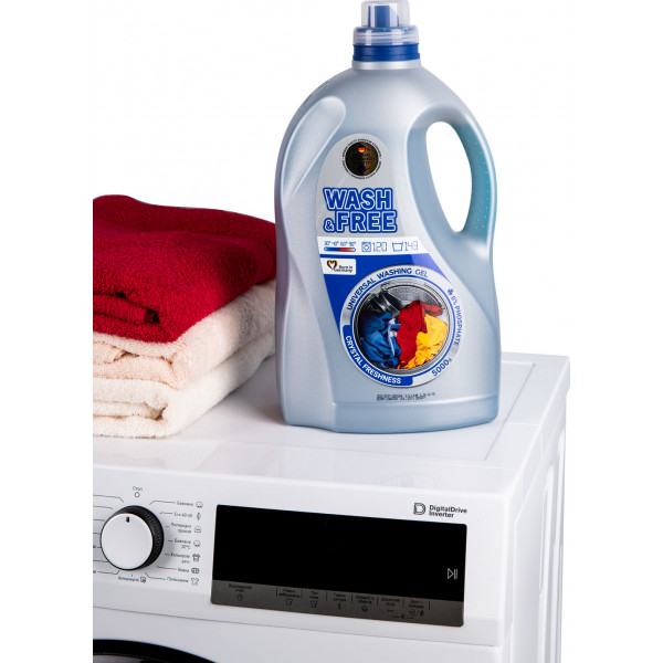 Фото - Гель для прання WASH & FREE універсальний 5000 г, 143 циклу