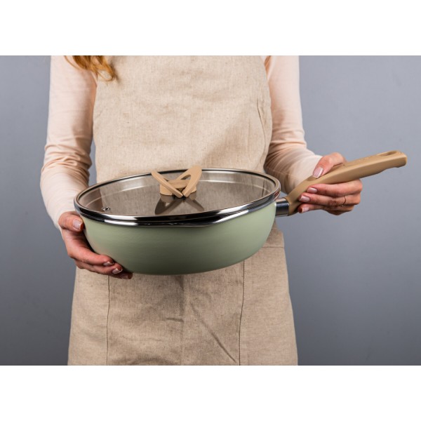Фото - Сковорода универсальная Tefal G1748704 24 см (2,6 л), оливковая с кр
