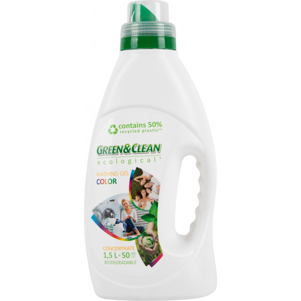 Фото - Гель для прання Green&Clean Professional д/кольор.речей 1,5 л., 50 циклів