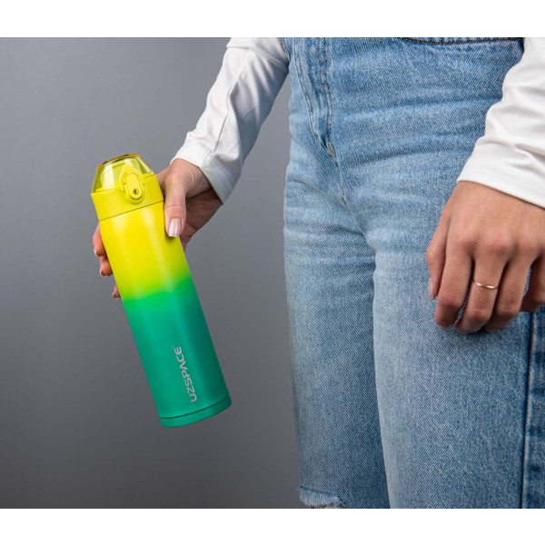 Фото - Термокружка UZspace 4201 X4 Gradient 500 мл Желто-зеленая