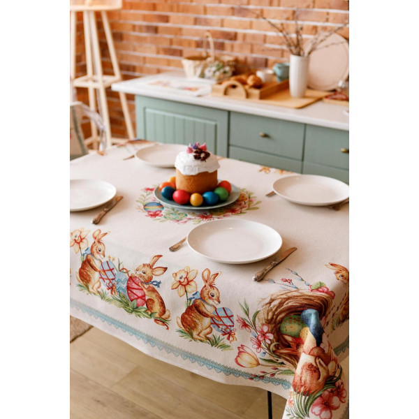 Фото - Скатертина прямокутна Прованс Великоднева Злагода 135х180 см (034113)