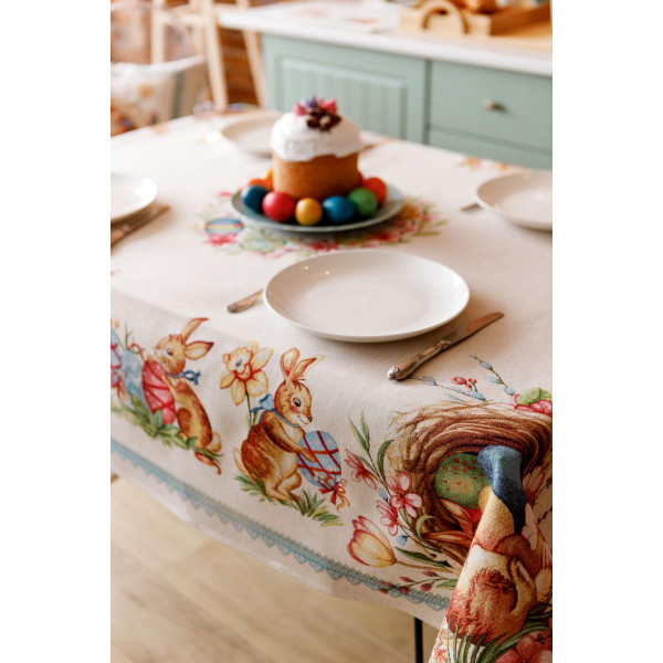 Фото - Скатертина прямокутна Прованс Великоднева Злагода 135х240 см (034115)