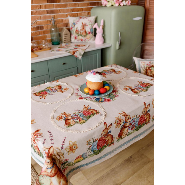 Фото - Скатертина прямокутна Прованс Великоднева Злагода 135х240 см (034115)