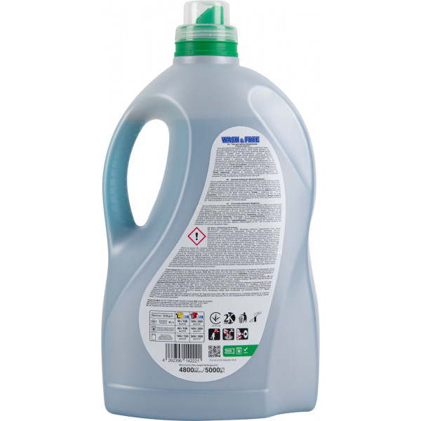 Фото - Гель для прання WASH & FREE Універсальний Гірська свіжість 5000г