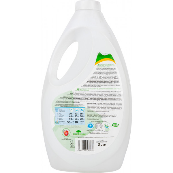 Фото - Гель для стирки Green&Clean Professional д/цвет.и белых вещей 3 л., 100 циклов