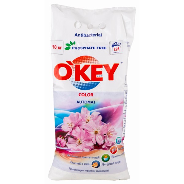 Фото - Пральний порошок O'key Квітковий букет color автомат, 10 кг