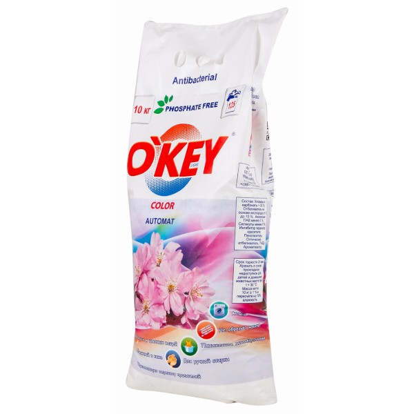 Фото - Пральний порошок O'key Квітковий букет color автомат, 10 кг
