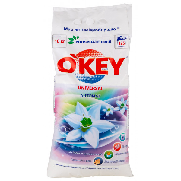 Фото - Стиральный порошок O'key Universal автомат, 10 кг