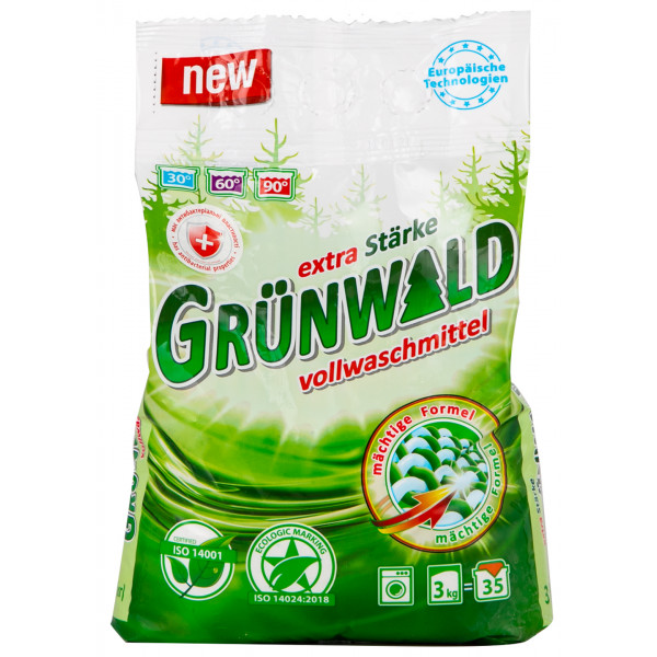 Фото - Пральний порошок GRUNWALD Гірська свіжість 3 кг (GRL06593)