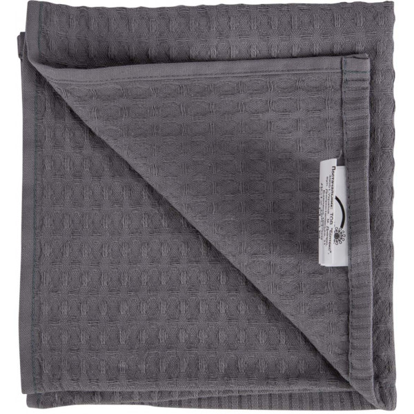 Фото - Полотенце для рук Aisha вафельный (без бордюра) темно-серый 40х60 (4820190498465)