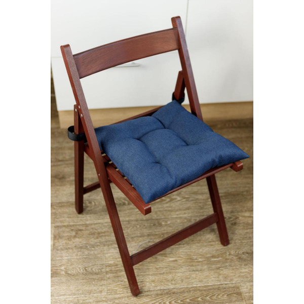 Фото - Подушка для стільця Прованс LEON синя 40х40 см (038413)