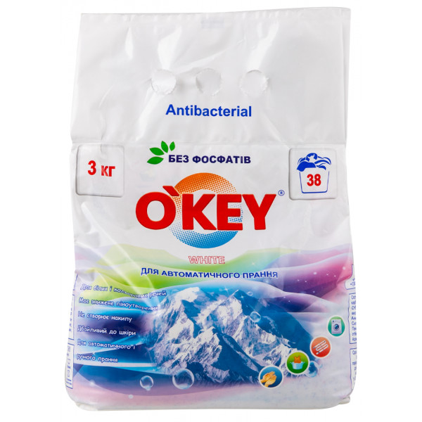 Фото - Стиральный порошок O'key Горная свежесть white автомат, 3 кг