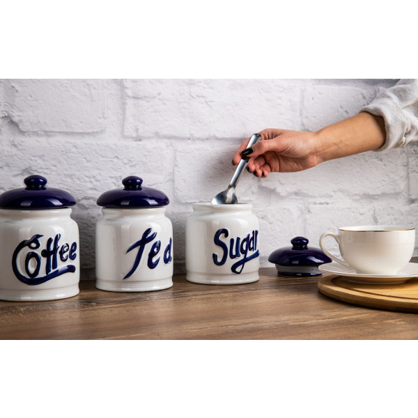 Фото - Набір ємностей для сипучих Vittora Синий 3 пр. (VТ-8103)