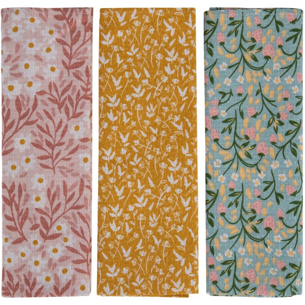 Фото - Набор полотенец Biltex вафельных Flowers 45x60