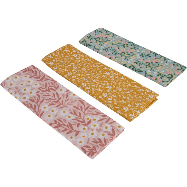 Фото - Набор полотенец Biltex вафельных Flowers 45x60