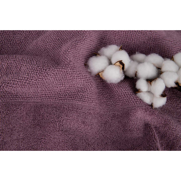 Фото - Полотенце банное Aisha рис эффект пудрово-фиолетовый 70х140 (4820190498762)