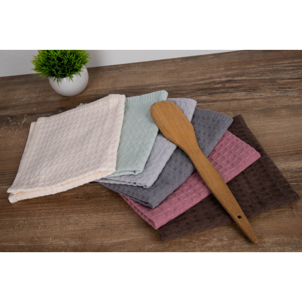 Фото - Полотенце для рук Aisha вафельный (без бордюра) темно-серый 40х60 (4820190498465)