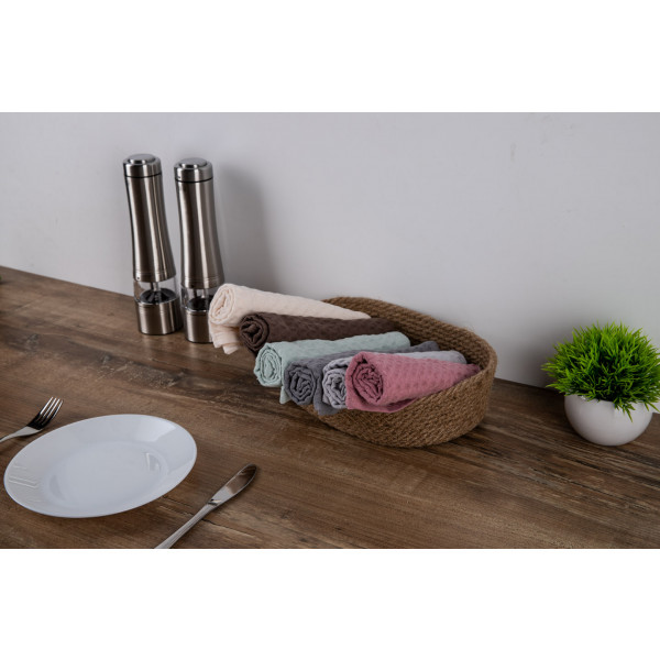 Фото - Полотенце для рук Aisha вафельный (без бордюра) пыльно-розовый 40х60 (4820190498434)