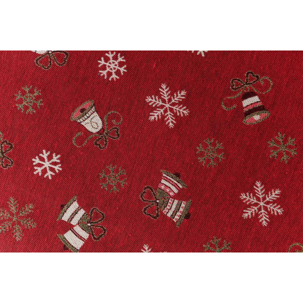 Фото - Серветка для сервірування Прованс Дзвіночки на червоному 35х45 см (038491)