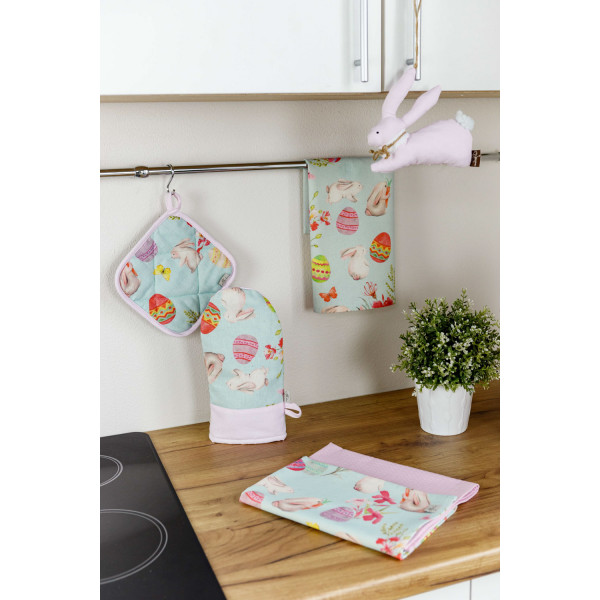 Фото - Набір рушників Прованс Писанка блакитна 2 шт. 45х55 (028783)