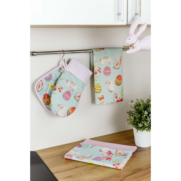 Фото - Набір рушників Прованс Писанка блакитна 2 шт. 45х55 (028783)