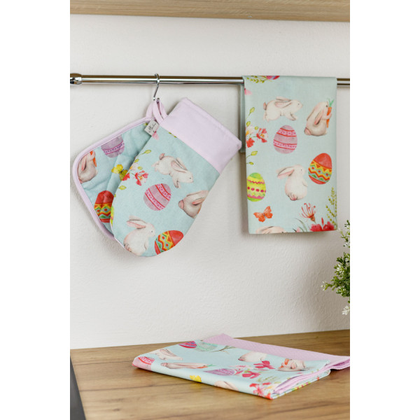 Фото - Набір рушників Прованс Писанка блакитна 2 шт. 45х55 (028783)