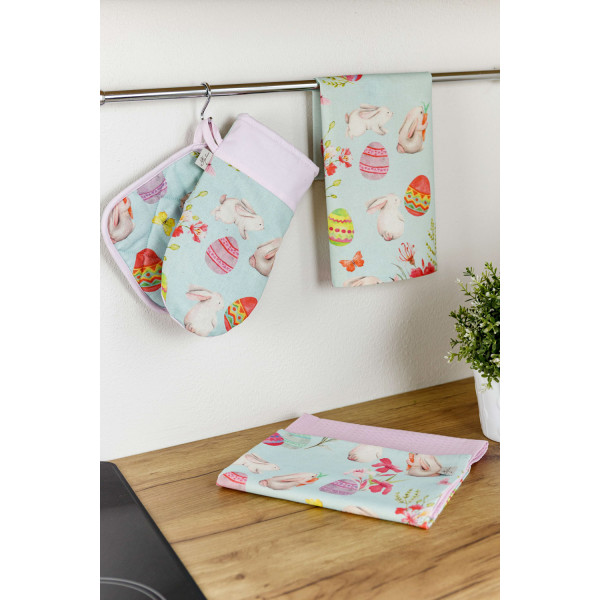 Фото - Набір рушників Прованс Писанка блакитна 2 шт. 45х55 (028783)