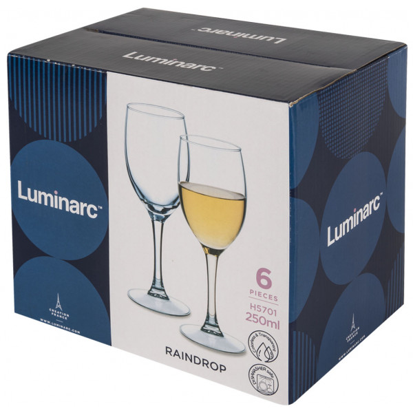 Фото - Набір келихів Luminarc Raindrop 6х250 мл (H5701)