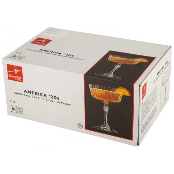 Фото - Набір келихів Bormioli Rocco America'20s Fizz Coctail 6x275 мл (122150BAU021990)