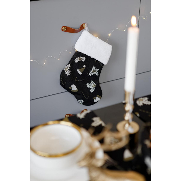 Фото - Декор New Year Прованс Шапочки на черном 34х26 см (037540)
