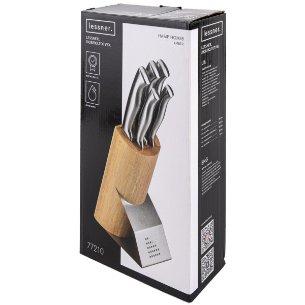 Фото - Набір ножів Lessner 77210 Amber 6 пр.