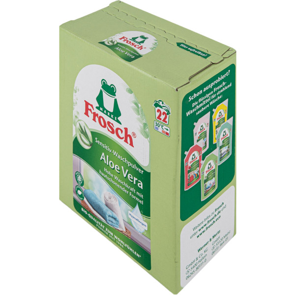 Фото - Пральний порошок Frosch концентрат Колор Алое Вера 1,45кг