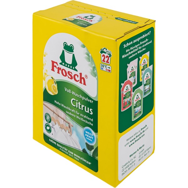 Фото - Пральний порошок Frosch концентрат Цитрус 1,45кг
