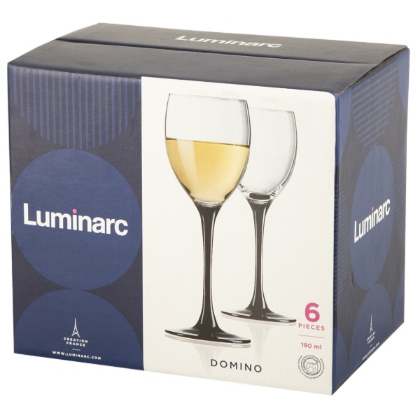 Фото - Набор бокалов Luminarc Domino 6 шт. (190 мл)J0042/1 для белого вина