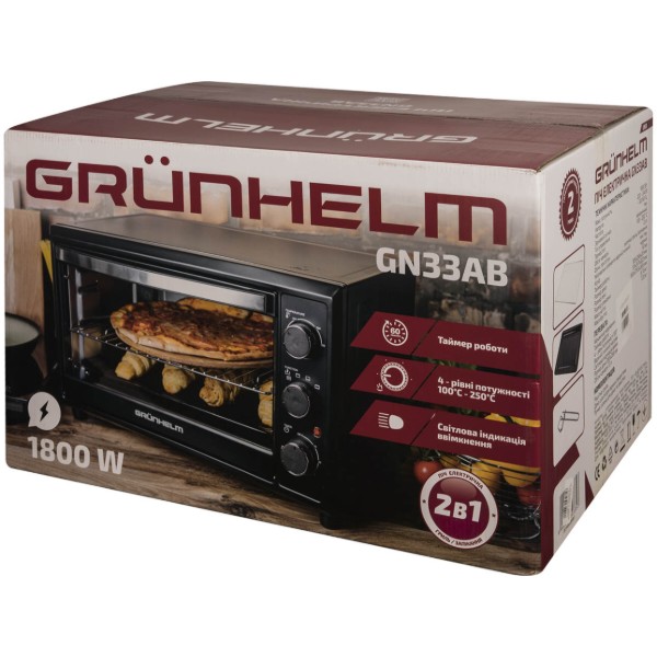 Фото - Піч електрична Grunhelm GN33AВ Black