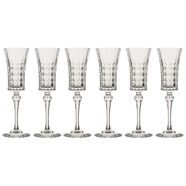 Фото - Набір келихів Cristal d’Arques Lady Diamond 6х150мл для шампанського (L9742)