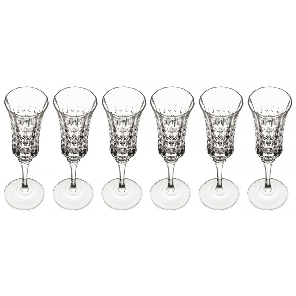 Фото - Набір келихів Cristal d’Arques Lady Diamond 6х150мл для шампанського (L9742)
