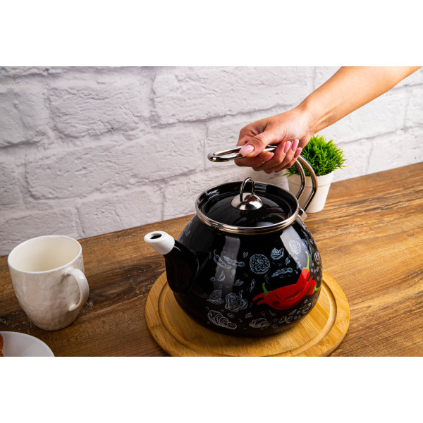 Фото - Чайник металевий Gusto GT-T-533-P Перчинка 3.3 л