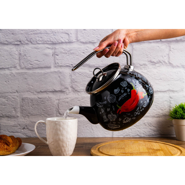 Фото - Чайник металевий Gusto GT-T-533-P Перчинка 3.3 л