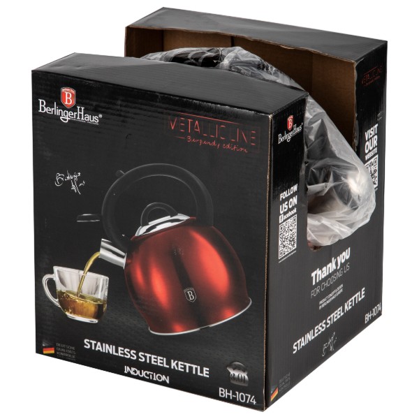 Фото - Чайник металевий BerlingerHaus 3 л. (BH 1074)