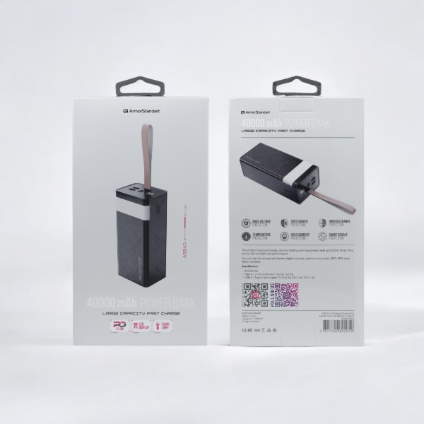 Фото - Батарея мобільна Armorstandart EnergyCore ASB40 PD22.5W 40000mAh Black (ARM80295)