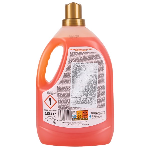 Фото - Гель для стирки Waschkonig UNIVERSAL ORANGE SPANIEN 3,305 л (4260418936018)