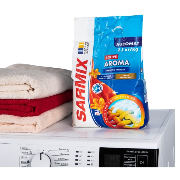 Фото - Пральний порошок SARMIX Active Aroma 2,1 кг
