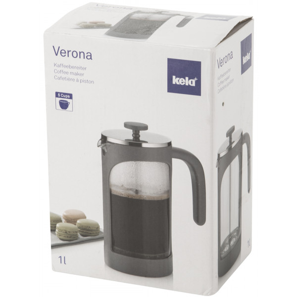 Фото - Френч-прес Kela Verona Gray 1000 мол (10884)