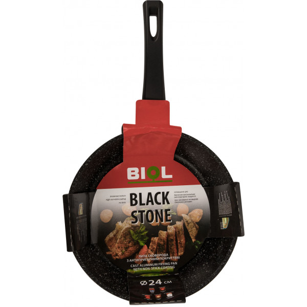 Фото - Сковорода універсальна Biol 24078Р Блек Стоун 24 см