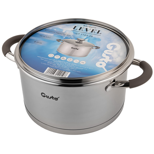 Фото - Каструля Gusto GT-1103-20 Level 20 см 3.6 л