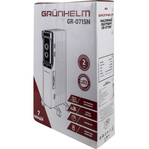 Фото - Обогреватель масляный Grunhelm GR-0715N
