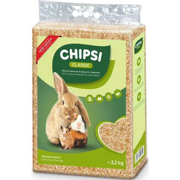 Фото - Наполнитель опилков Chipsi Классик гигиенический 60 л 3.2 кг (4002973000700)
