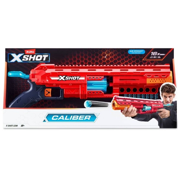Фото - Бластер многозарядный ZURU X-Shot Excel-S1 Caliber (16 патронов) (36675R)