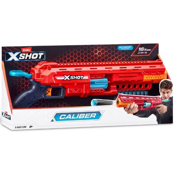 Фото - Бластер многозарядный ZURU X-Shot Excel-S1 Caliber (16 патронов) (36675R)